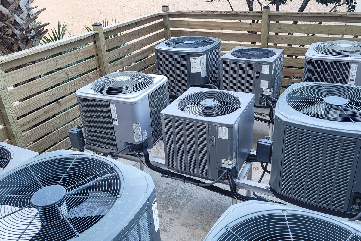 An image of air conditioners of different sizes